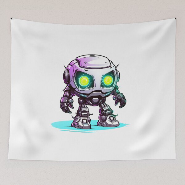 Item preview, Cyberpunk Robot – Cute Retro Futurist Companion designed and sold by SchorlCraft.
