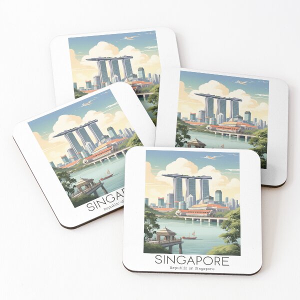 Item preview, A Vintage Travel Illustration of Singapore designed and sold by GoodOldVintage.
