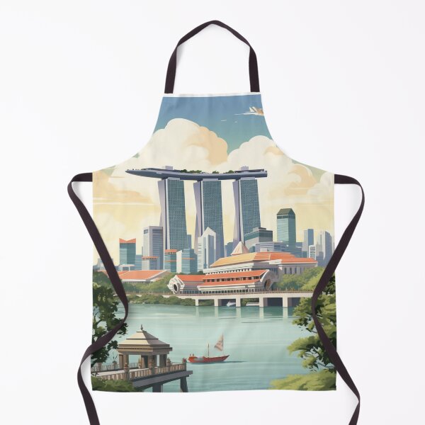 Item preview, A Vintage Travel Illustration of Singapore designed and sold by GoodOldVintage.