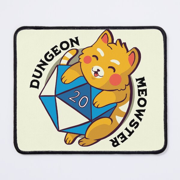 Item preview, Kawaii Cat's D20 Adventure - Dungeon Meowster Strikes Again! Tabletop RPG Gamer designed and sold by Zanda-Nerd-Shop.