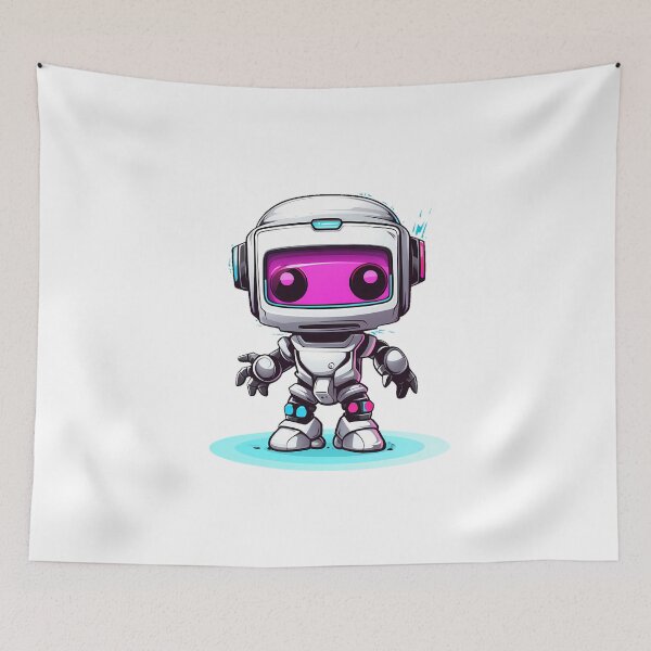 Artikelvorschau, Cyberpunk-Roboter – Niedlicher Retro-Futurist-Begleiter entworfen und verkauft von SchorlCraft.