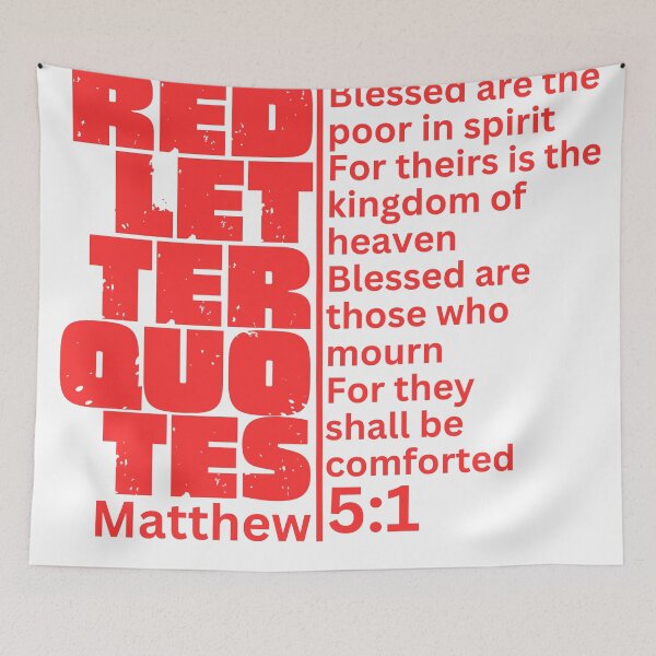 Item preview, RED LETTER QUOTES -: MATTHEW 5:1 designed and sold by jutaylor.
