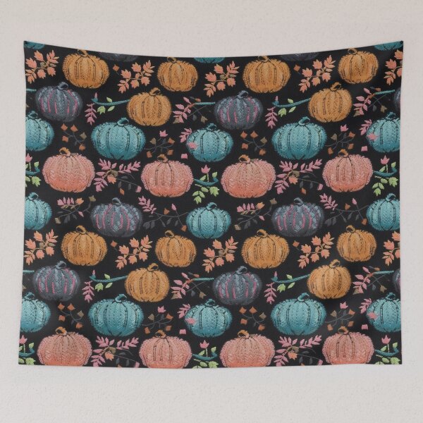 Item preview, Faux-Embroidered Pumpkins designed and sold by PietyandDesire.