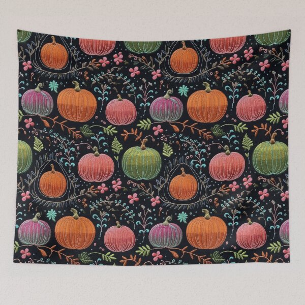 Item preview, Faux-Embroidered Pumpkins designed and sold by PietyandDesire.