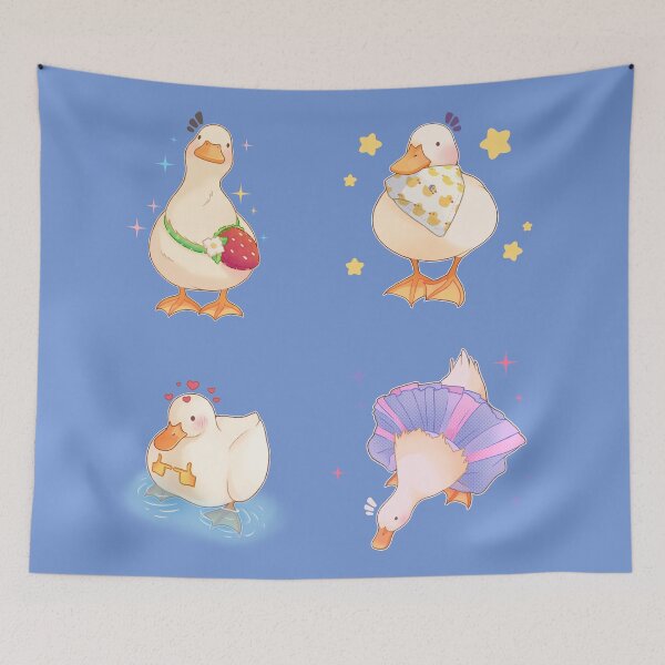 Item preview, sticker pack of cute ducks designed and sold by CuteBlueArt.