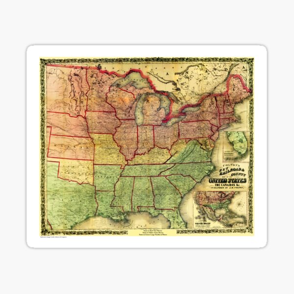 Item preview, Colton's New Railroad & County Map of the United States designed and sold by Chuck Mountain.