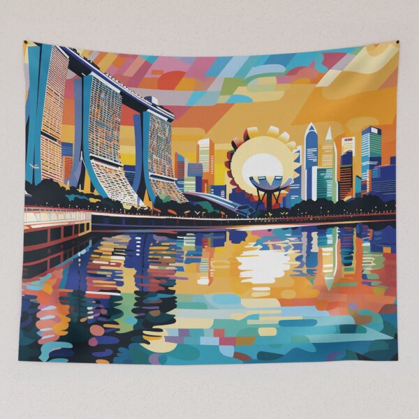 Item preview, A Pop Art Travel Print of Singapore  designed and sold by StudioRedKoala.