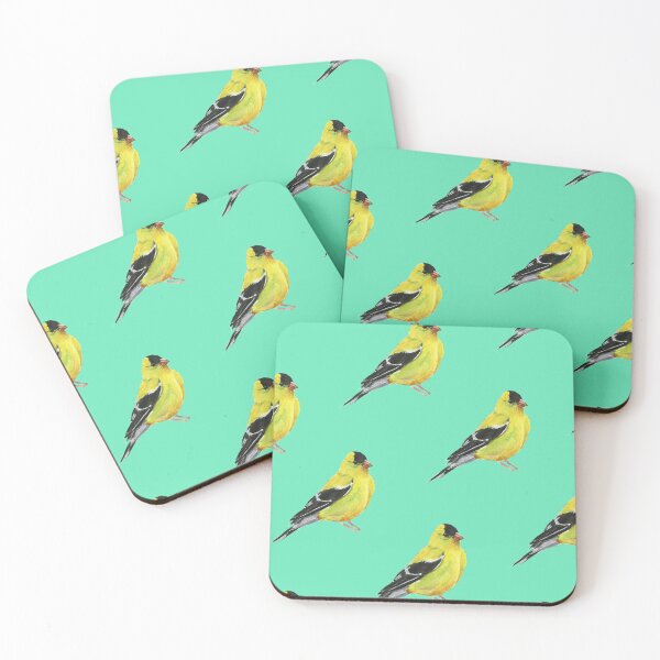 Item preview, Goldfinch Pattern Green designed and sold by Taphath Foose.