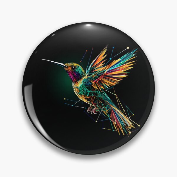 Item preview, Futuristic Flight: Wireframe Hummingbird Art designed and sold by Promagine.