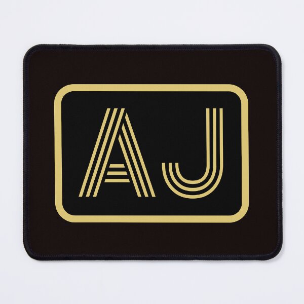 Item preview, AJ Initials Gold Geometric Letters designed and sold by Jeallan Designs.
