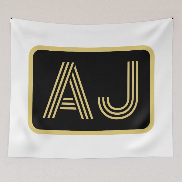 Artikelvorschau, AJ-Initialen goldene geometrische Buchstaben entworfen und verkauft von Jeallan Designs.