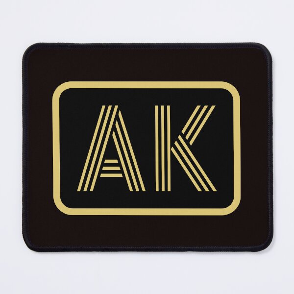 Item preview, AK Initials Gold Geometric Letters designed and sold by Jeallan Designs.