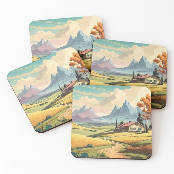 Item preview, "Retro Reverie in Motion: Nostalgic Landscape designed and sold by arikanertug.