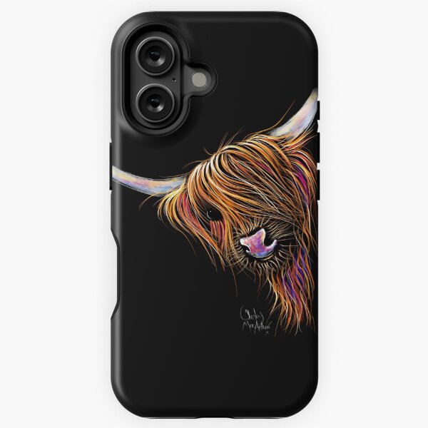 Vista previa del artículo con la obra «ESTAMPADO DE VACA ESCOCÉS HIGHLAND 'NOODLES' de SHiRLeY MacARTHuR», diseñado y vendido por Shirley MacArthur Limited.