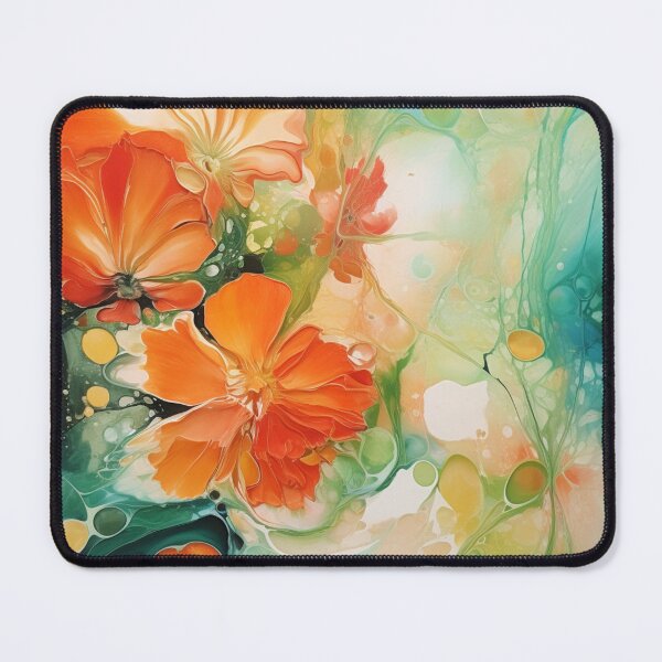 Item preview, Abstract Orange Flower Painting designed and sold by AerinDigital.