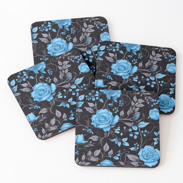 Item preview, Pretty Blue Roses Pattern designed and sold by Deez Direct.