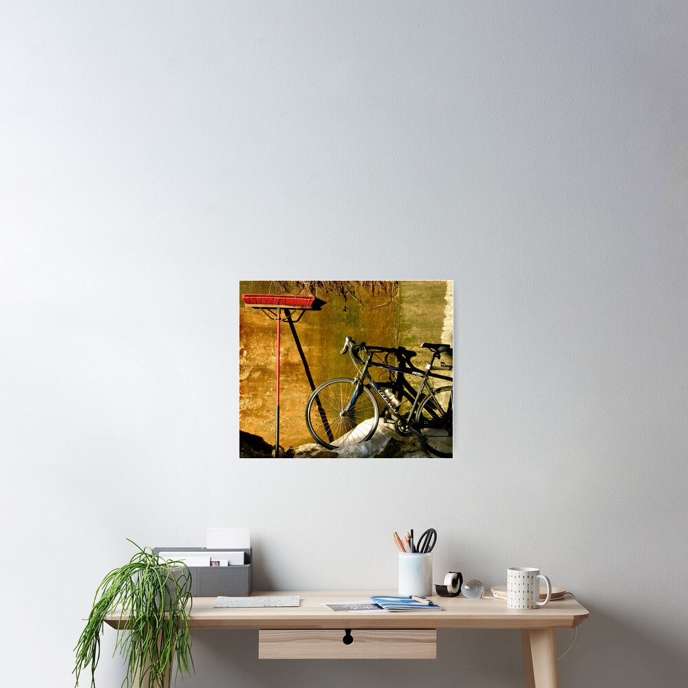Broom & Bike On Ice Poster