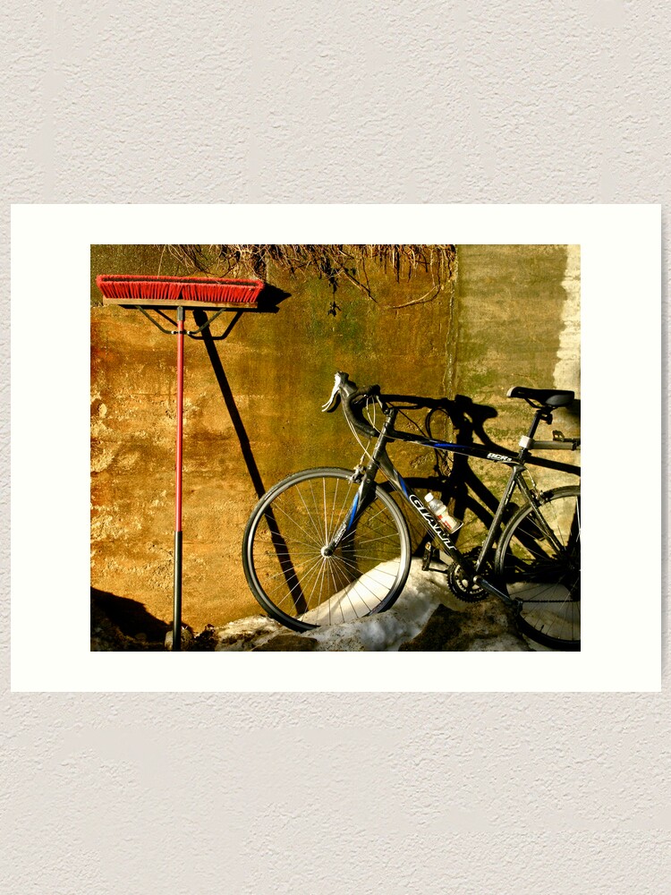 Alternate view of Broom & Bike On Ice Art Print