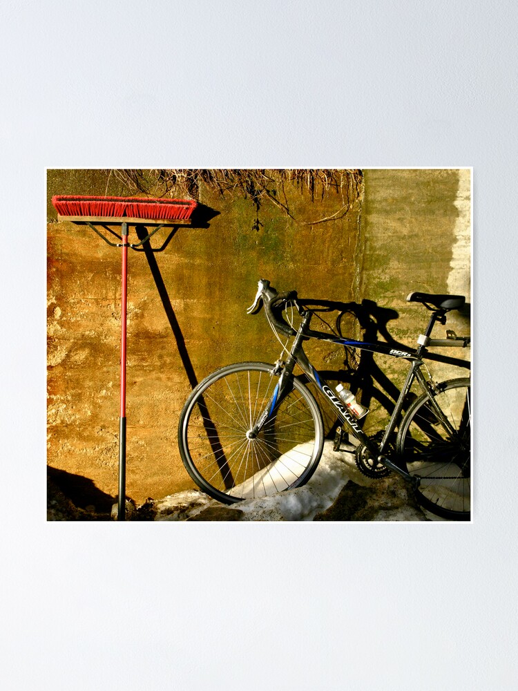 Alternate view of Broom & Bike On Ice Poster