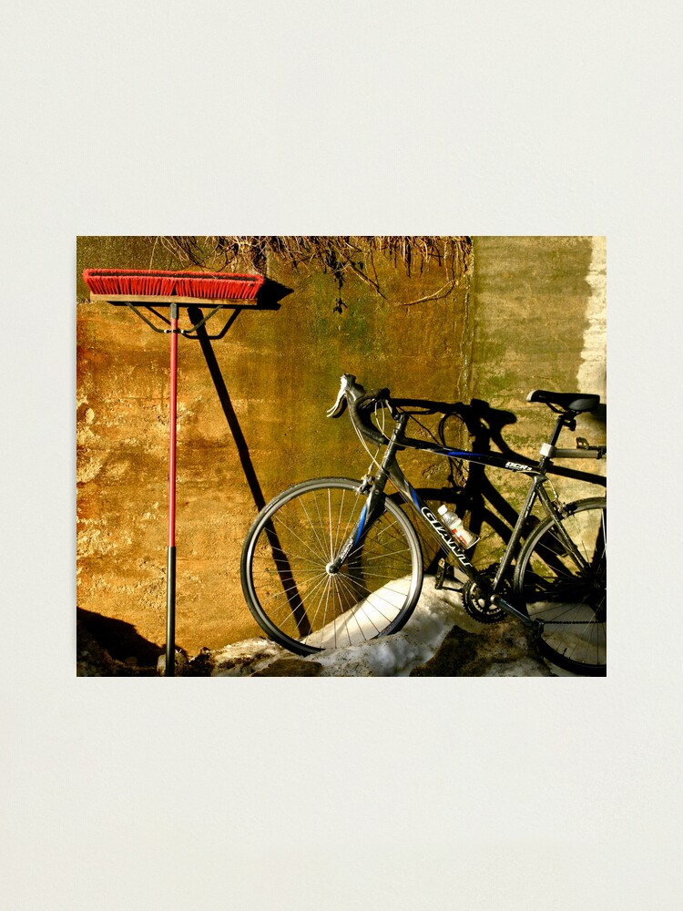 Alternate view of Broom & Bike On Ice Photographic Print