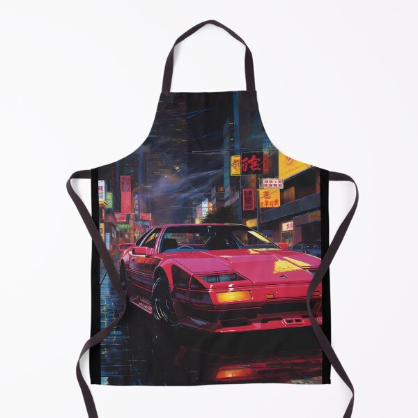 Item preview, Retro Futuristic Street Racing Red Sports Car and Night City of the Future designed and sold by Je-we.