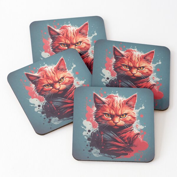 Item preview, Stealthy Ninja Cat - Intriguing Digital Artwork of Feline Mastery designed and sold by sadsapiens.