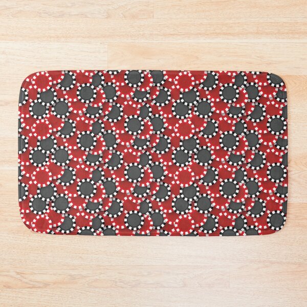 Item preview, Poker Chips Pattern in Red and Black designed and sold by Zab Butler Design.