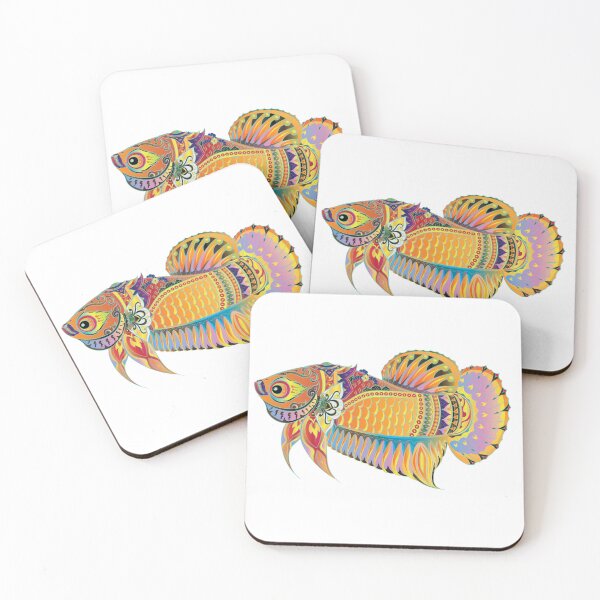 Item preview, Fish, Betta, King Betta, Fish Warrior, Siamese Fighting Fish, Modern Thai Art, #2, Thai literature, Souvenir, Amazing Thailand designed and sold by Kasalongdesign.