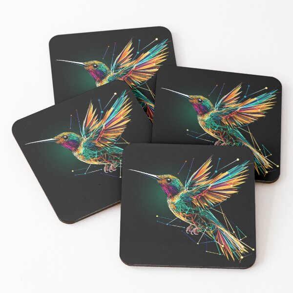 Item preview, Futuristic Flight: Wireframe Hummingbird Art designed and sold by Promagine.