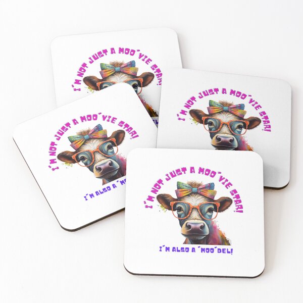 Item preview, Cute colorful funny cow in sunglasses designed and sold by Dreamtodream.