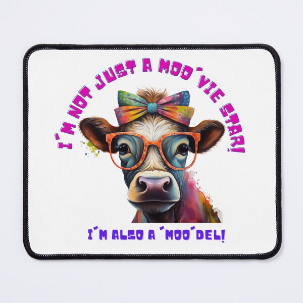 Item preview, Cute colorful funny cow in sunglasses designed and sold by Dreamtodream.