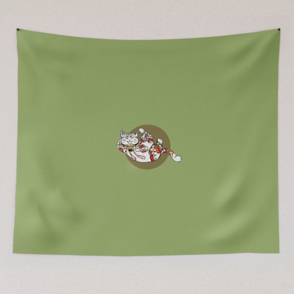 Item preview, The Elemental Feline: Yakuza Cat in Tattoos designed and sold by memink.