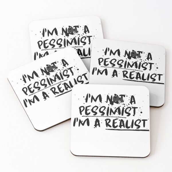 Item preview, Sprayed lettering I'm not a pessimist i'm a realist designed and sold by PassionFruchti.