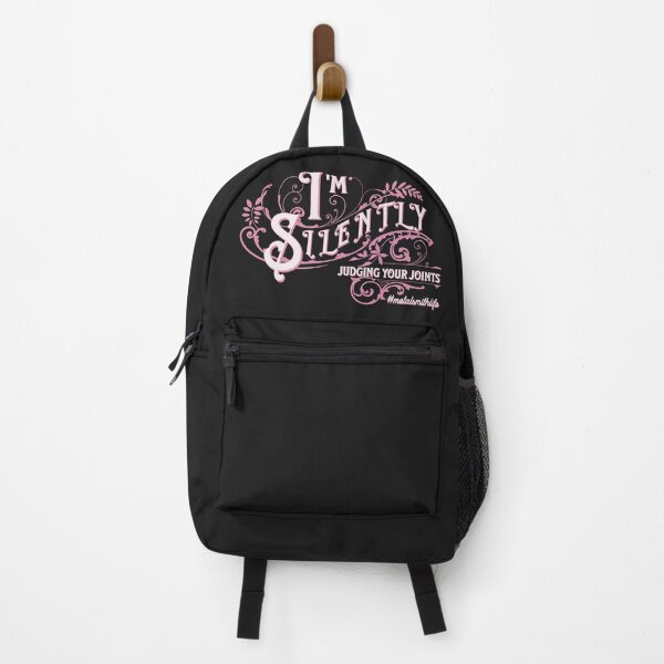 Item preview, Jewelry soldering metalsmith funny joke embellished calligraphy pink I'm silently judging your joints designed and sold by MetalicBabe.