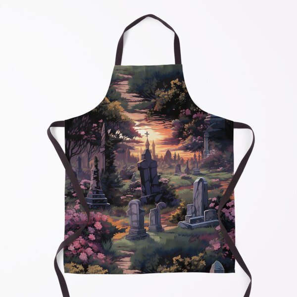 Item preview, Gothic Cemetery Gravestones and Flowers Pattern designed and sold by SchorlCraft.
