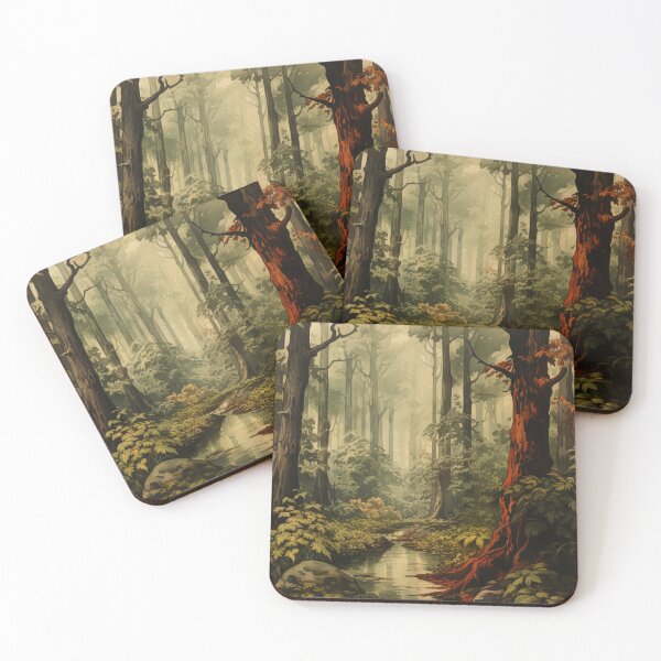 Item preview, A Vintage Painting Featuring a Forest designed and sold by GoodOldVintage.