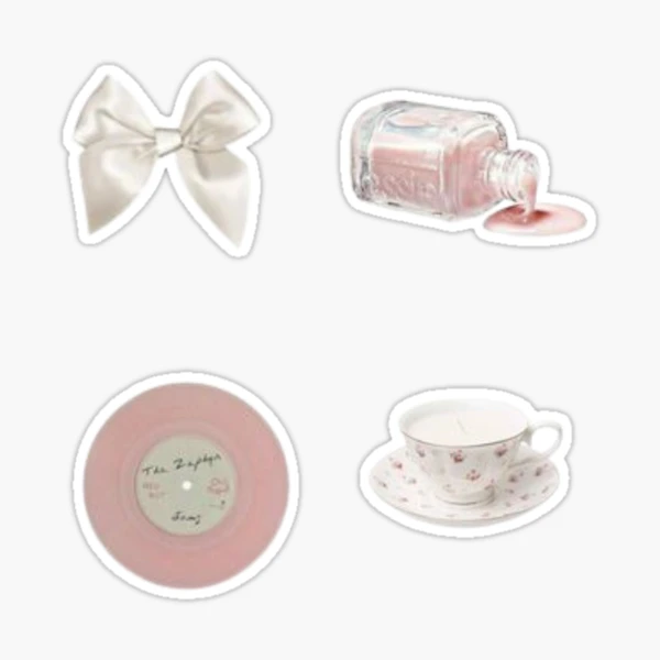 White Coquette Ribbon Bow | Sticker