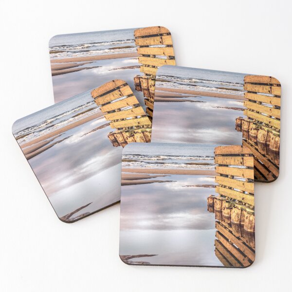 Item preview, Groyne reflects at low tide. designed and sold by Avril Harris.