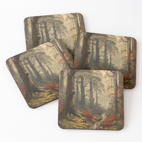 Item preview, A Vintage Painting Featuring a Forest designed and sold by GoodOldVintage.