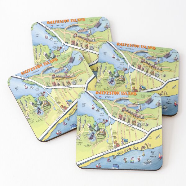 Item preview, Galveston Island by ToonMaps designed and sold by Kevin Middleton.