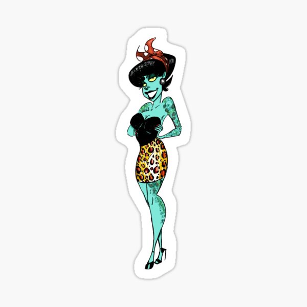Psychobilly pinup Sticker