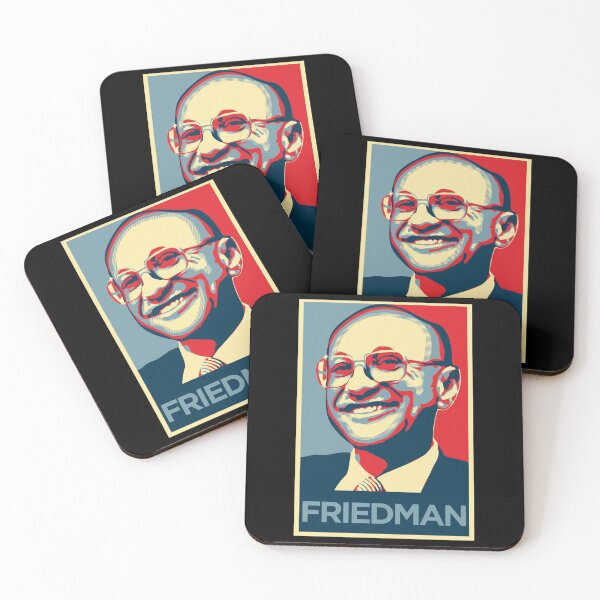 Item preview, Milton Friedman portrait in colour designed and sold by CatherineSchill.