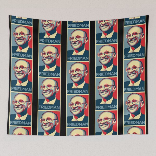 Item preview, Milton Friedman portrait in colour designed and sold by CatherineSchill.