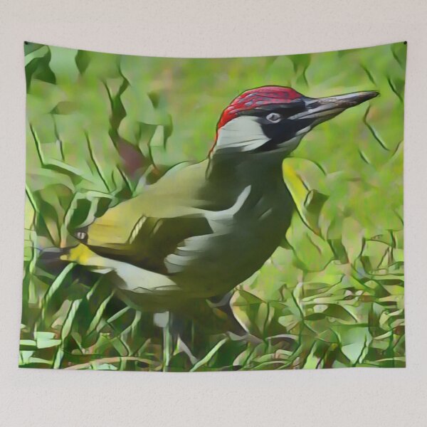 Item preview, Woodpecker Camouflage in Retro Pop designed and sold by Fearless-Fox.
