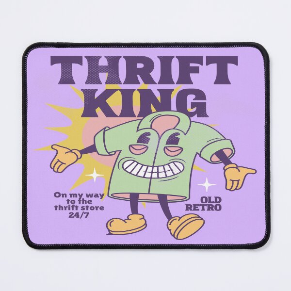 Item preview, Thrift king purple old retro shirt mascot vintage shopping thrift store designed and sold by MetalicBabe.