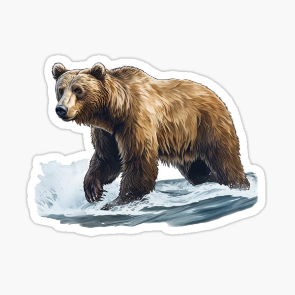 Item preview, Bear grazer katai walking through the stream designed and sold by SynapseBuzz.