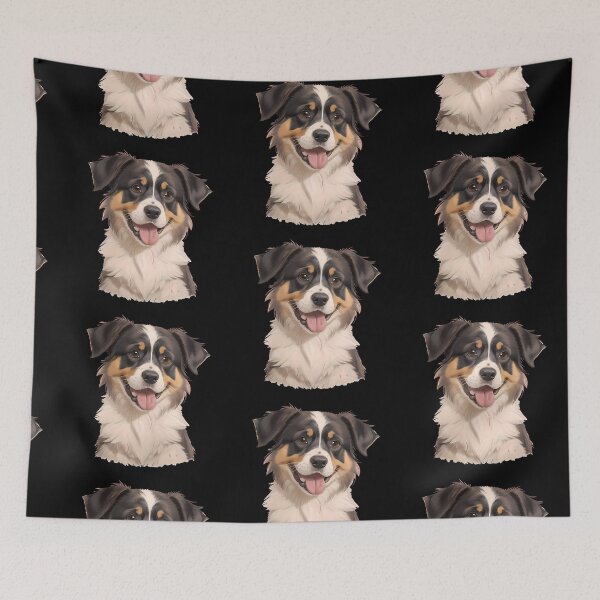 Item preview, Dreamy Gaze of the Australian Shepherd designed and sold by VerdantCreature.