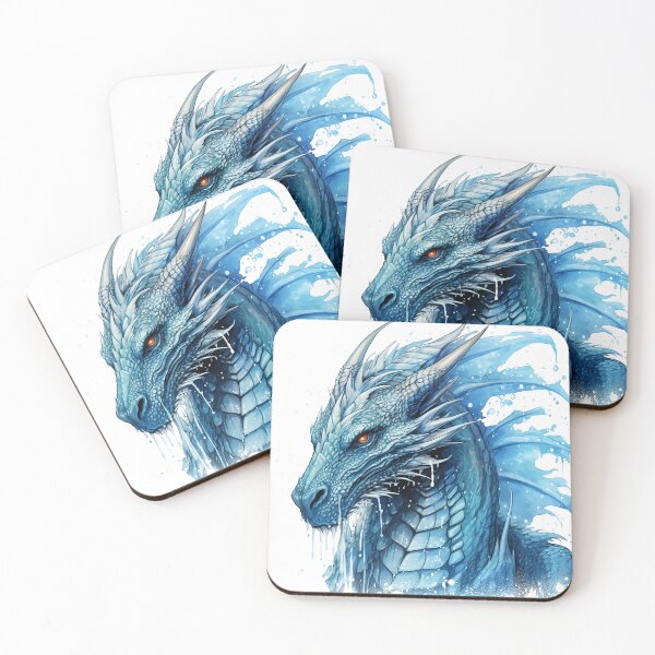 Item preview, Glacial Serenity: Aquafrost, the Water Ice Dragon Art designed and sold by Christian Weiss.