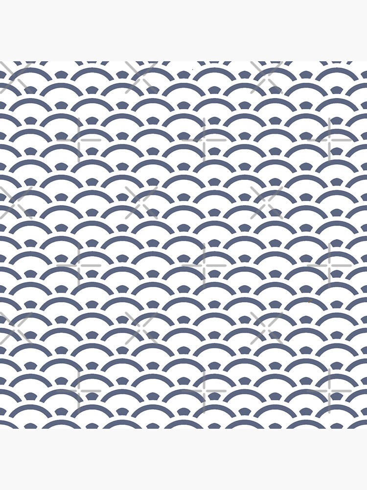 Japanese Koi fish scales pattern (african style) blue | Sticker