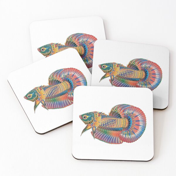 Item preview, Betta, King Betta, Fish Warrior, Siamese Fighting Fish, Modern Thai Art, #5, Thai literature, Souvenir, Amazing Thailand designed and sold by Kasalongdesign.